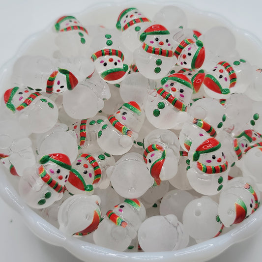 Acrylic snowman beads