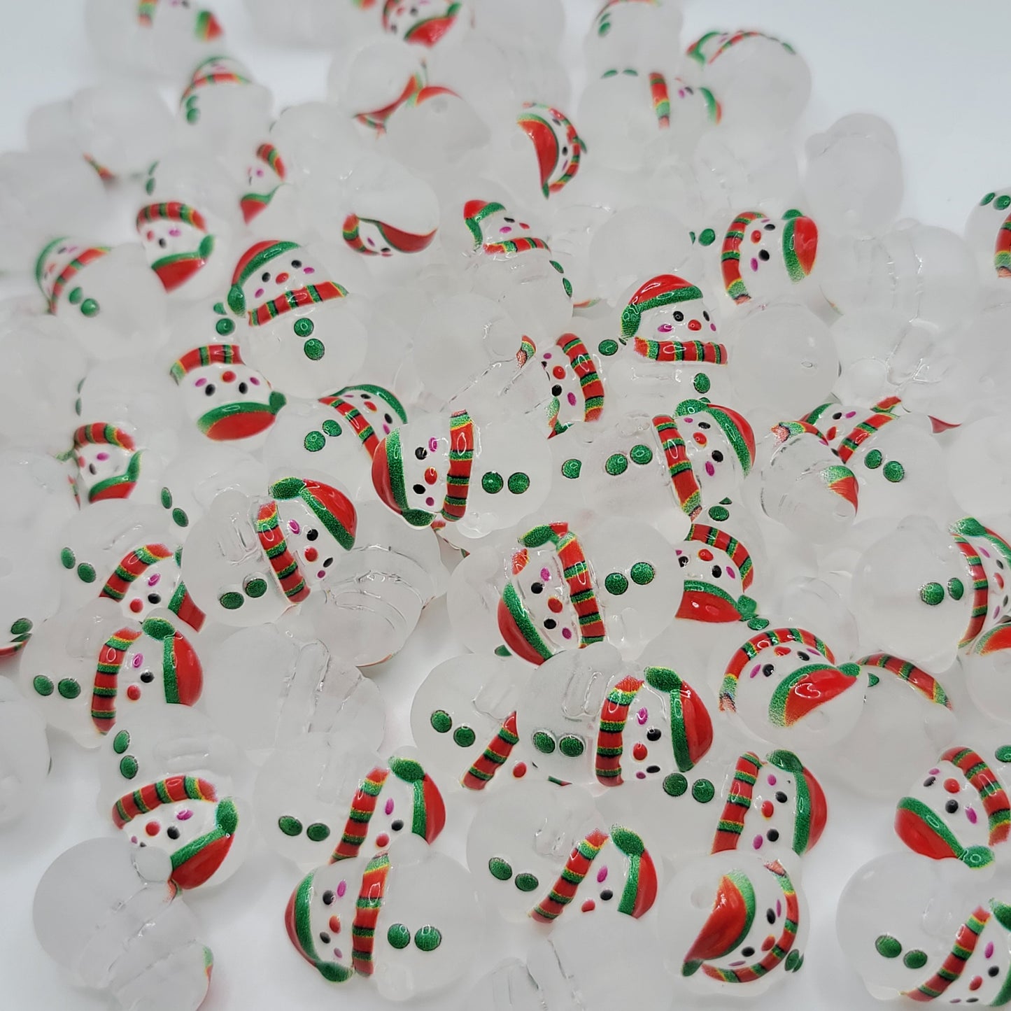 Acrylic snowman beads