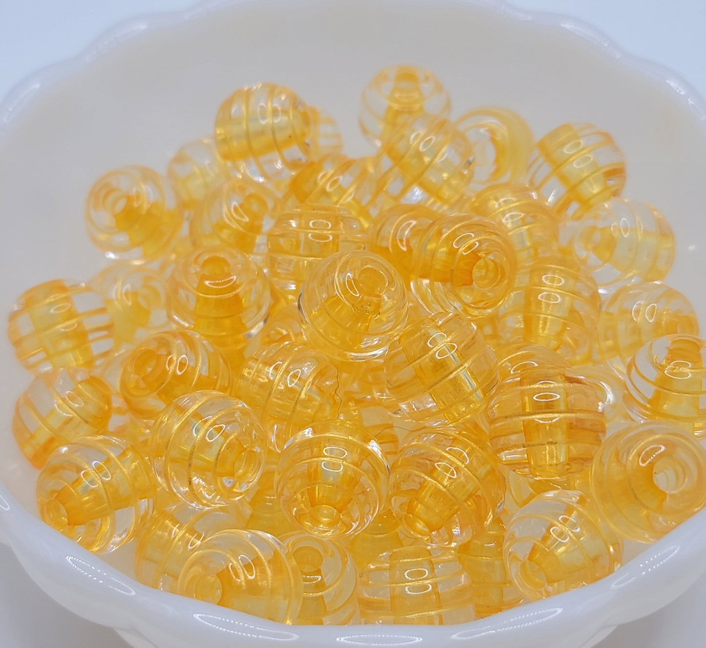 14mm acrylic beehive beads