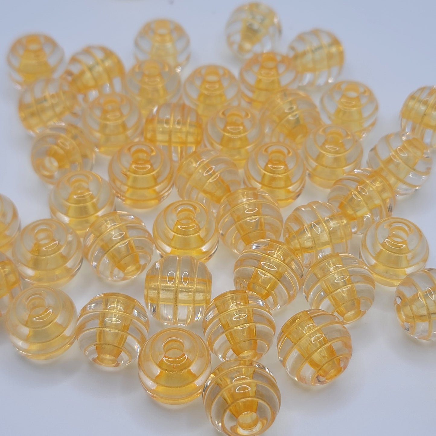 14mm acrylic beehive beads