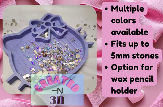 3d printed Cute Cat-Shaped Rhinestone Sorting Tray | Diamond Painting sorter HK
