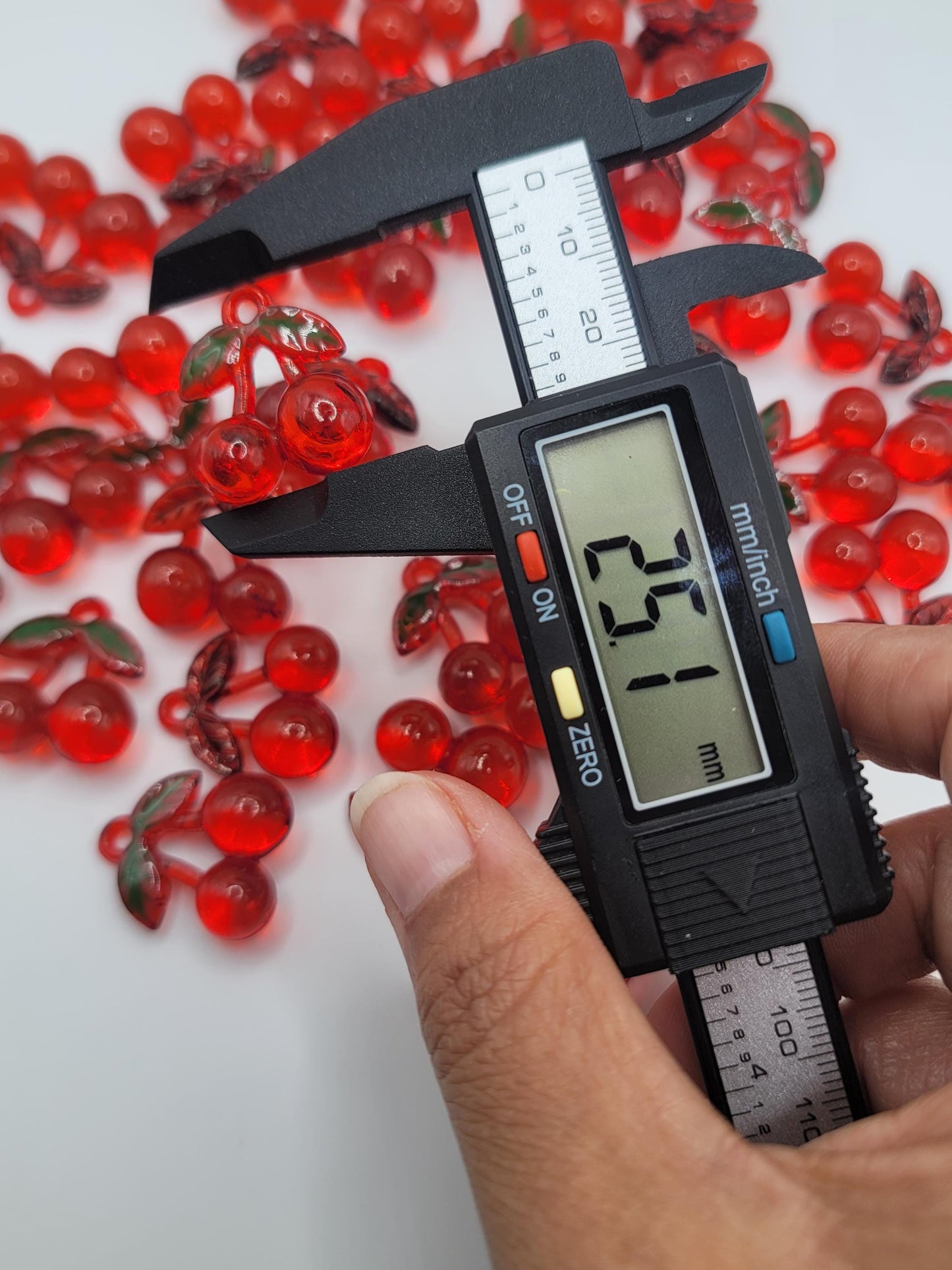 Red cherry acrylic charms
