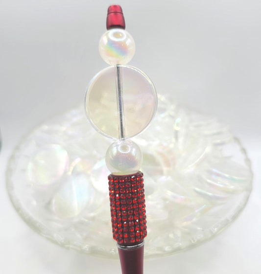 Iridescent Acrylic Coin Beads: 31mm DIY Jewelry Supplies