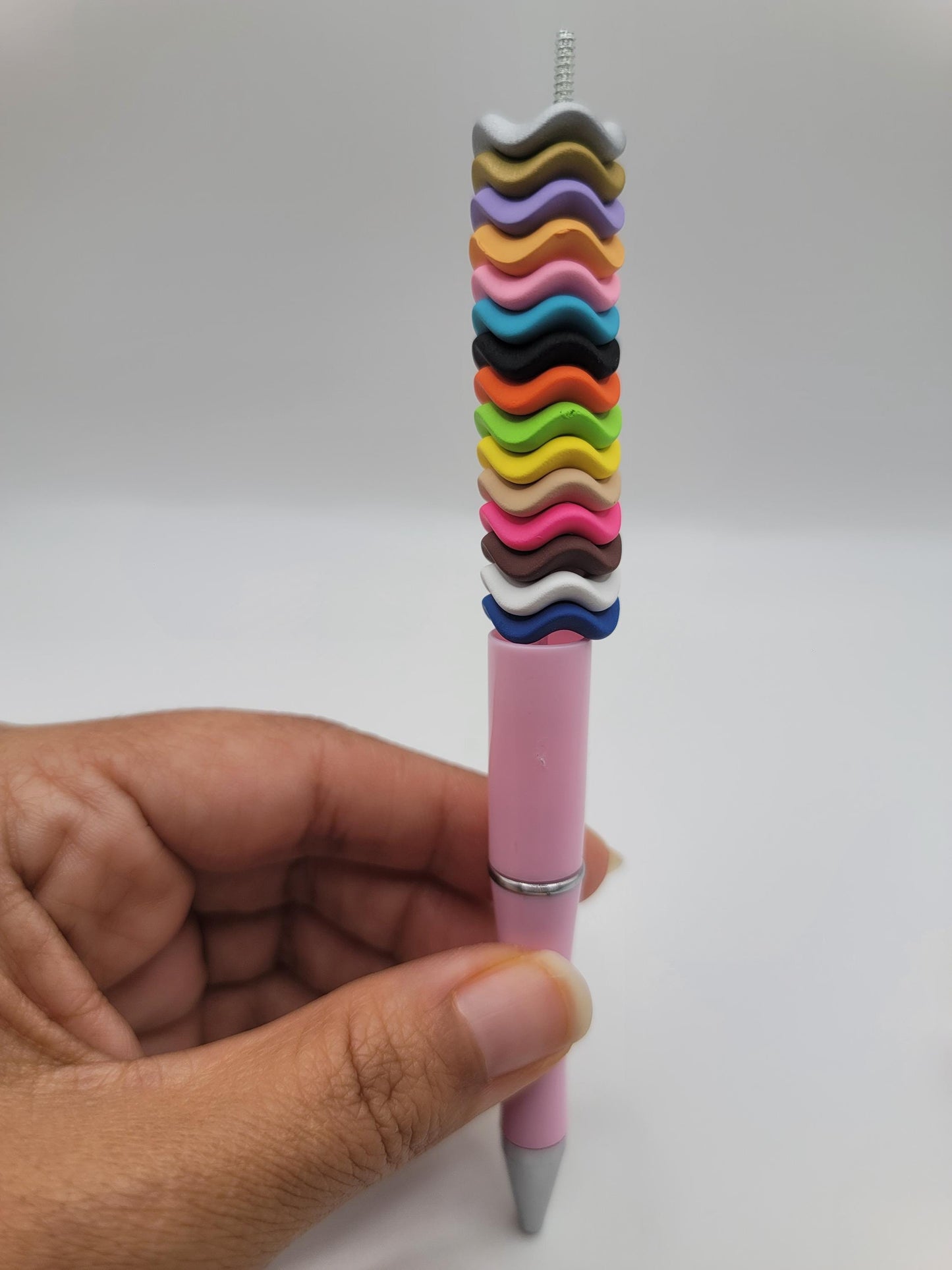 16MM Wavy Acrylic Spacers, matte colors, mix of 30