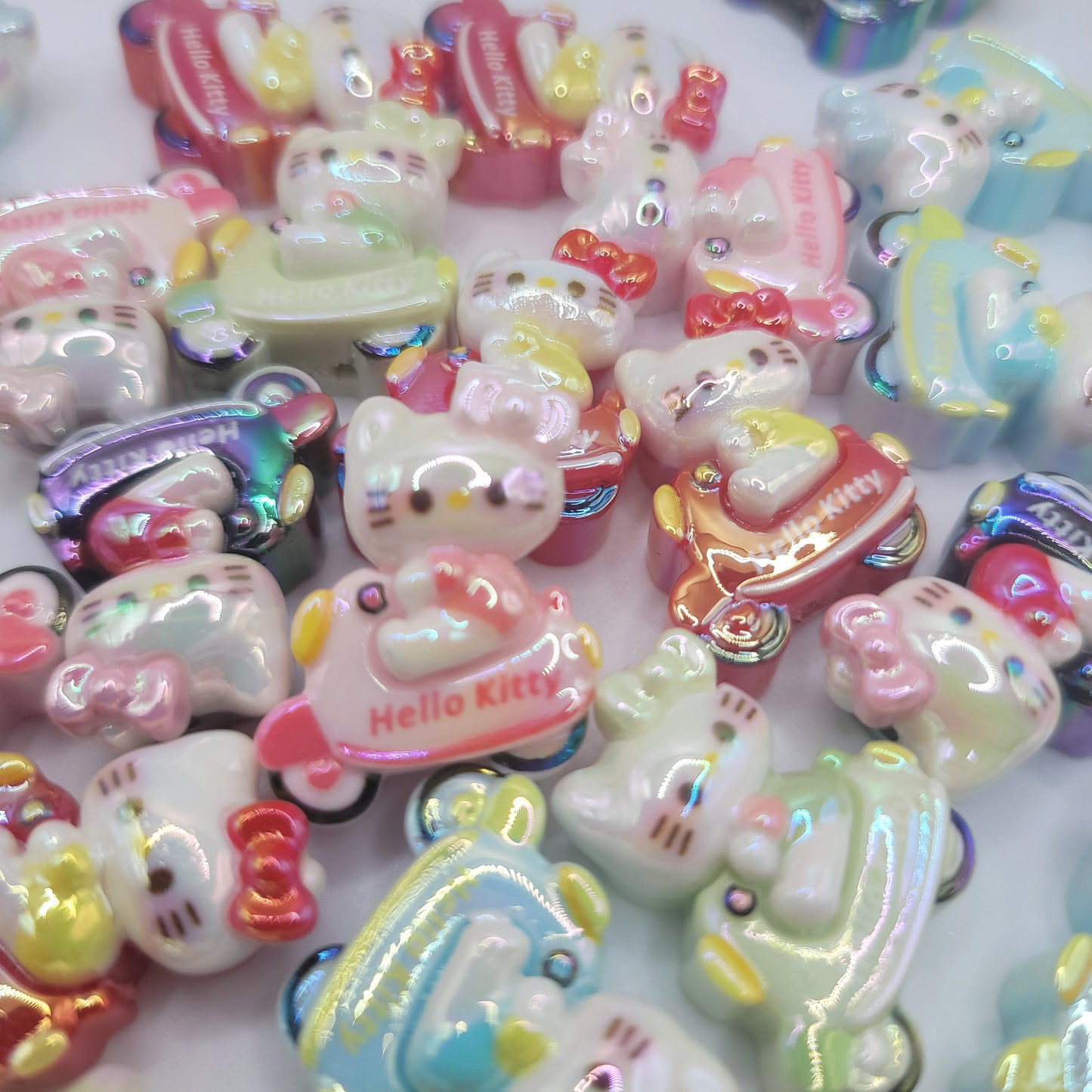 HK riding moped/scooter bead 5 pieces mixed