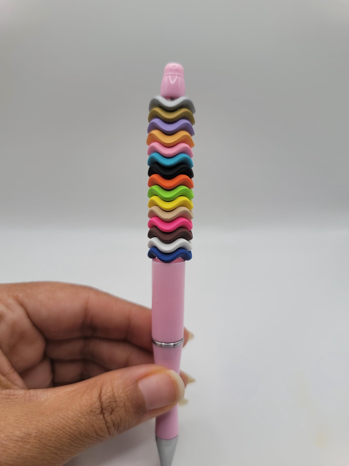 16MM Wavy Acrylic Spacers, matte colors, mix of 30