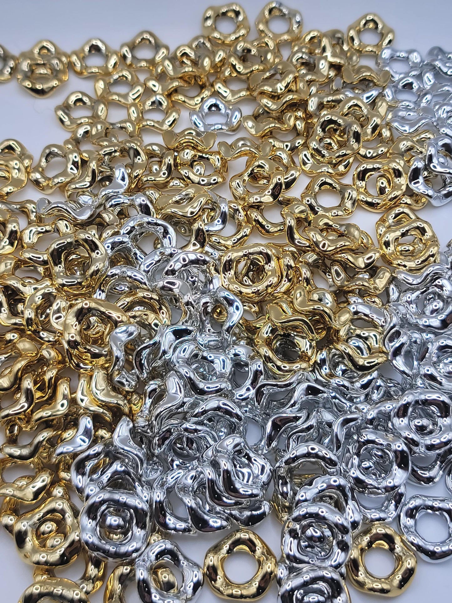16mm acrylic spacers, 20 silver or gold
