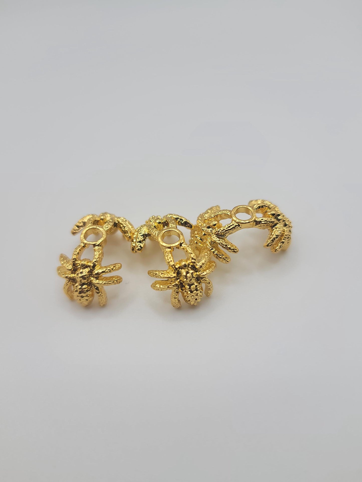 16mm Spider bead caps, metal alloy gold,silver, gunmetal