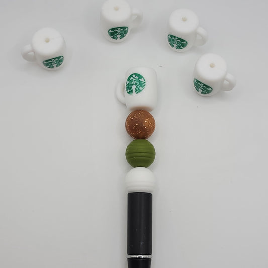 Green coffee cup, siren silicone focal