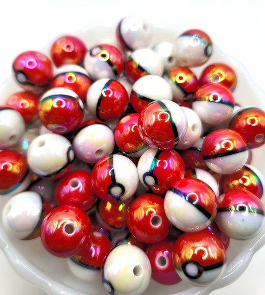 15.5MM Poke ball beads,uv coating