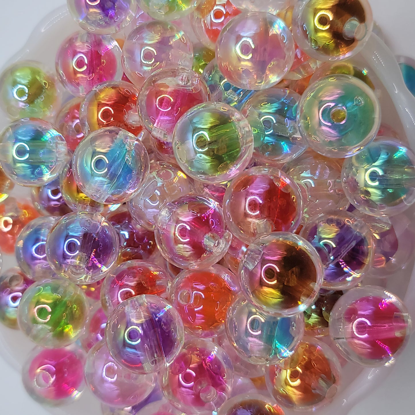 16MM double layer bubblegum beads