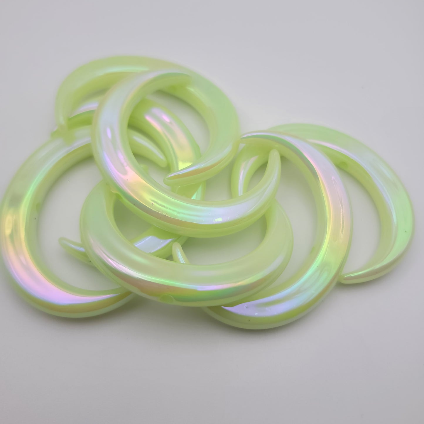 Acrylic iridescent moons