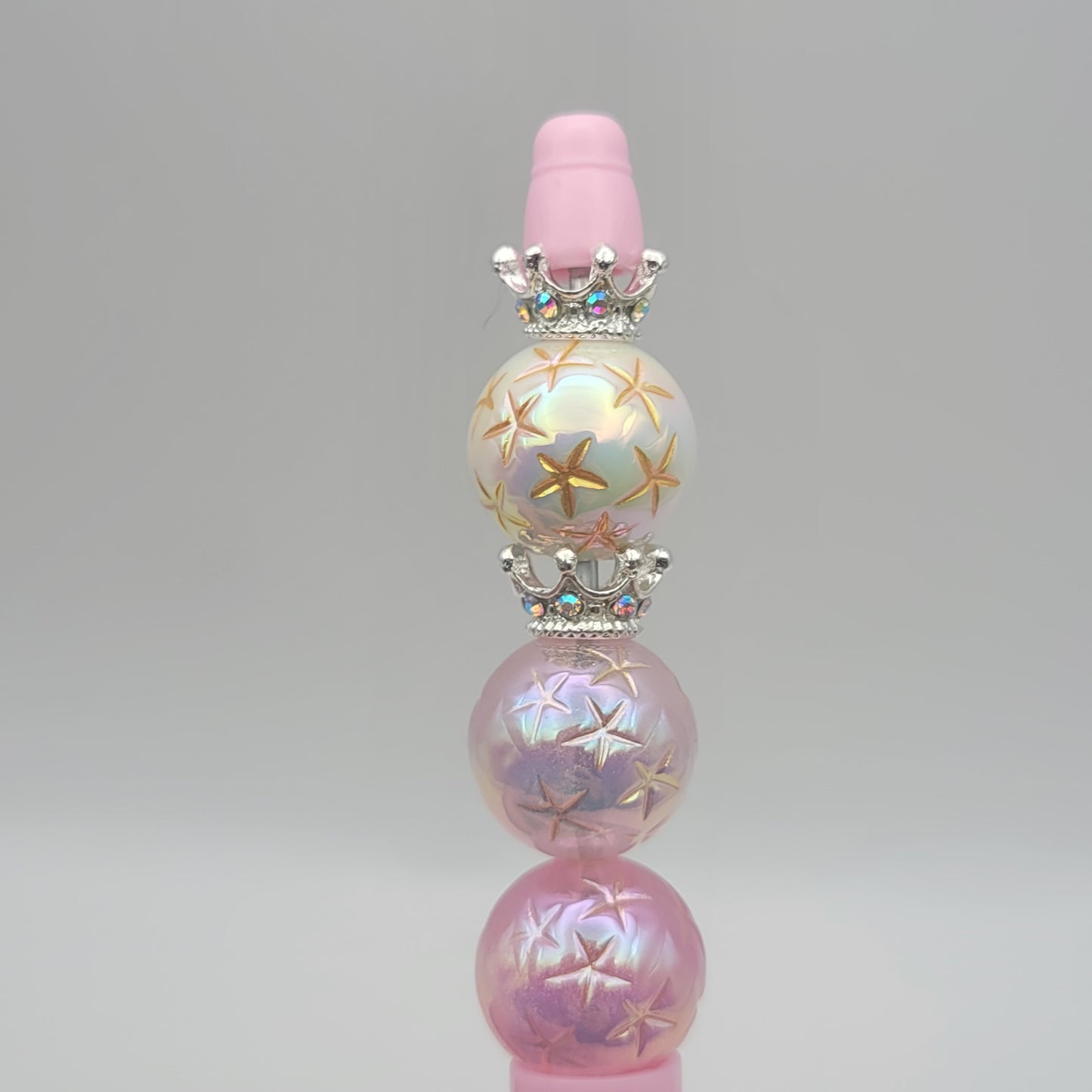 Metal crown spacers with ab rhinestones