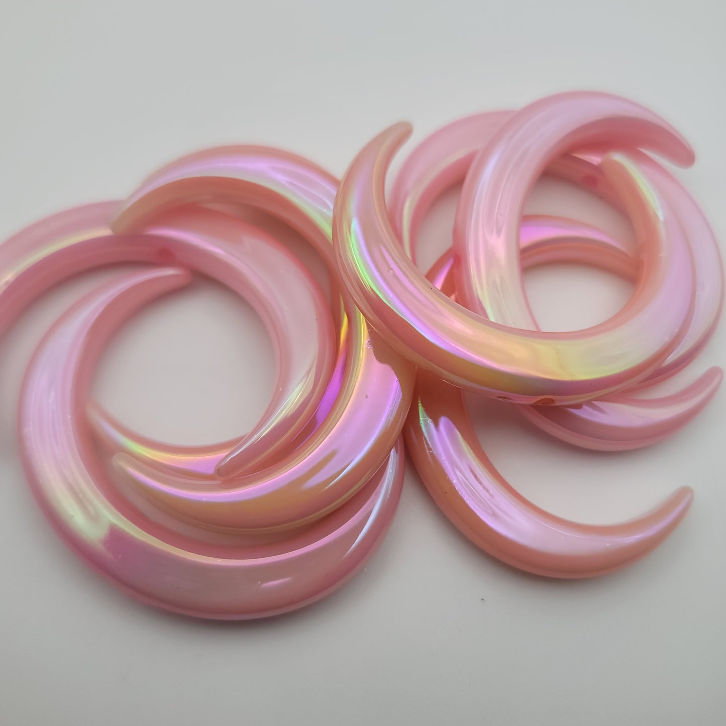 Acrylic iridescent moons