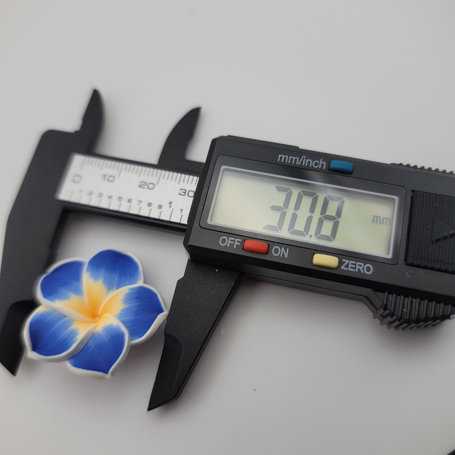 Plumeria soft clay beads,10 mixed colors