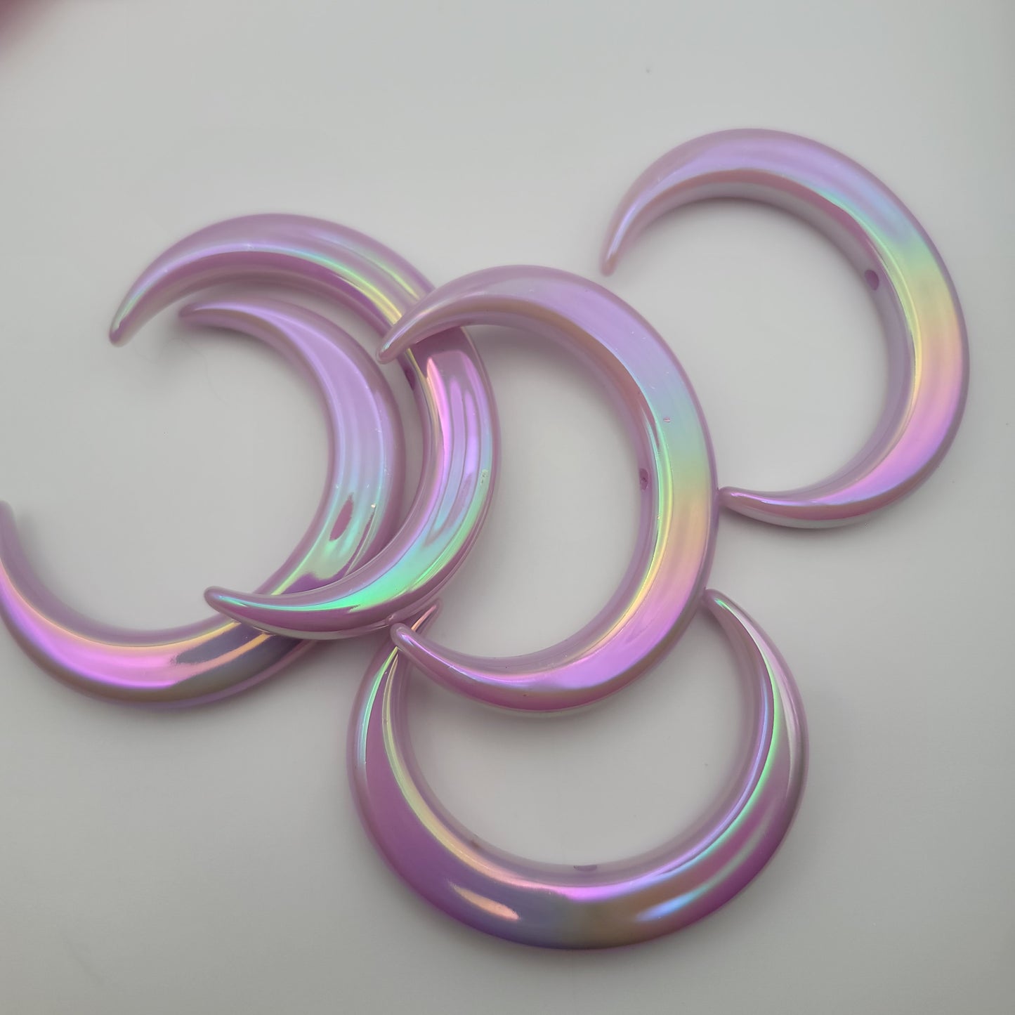 Acrylic iridescent moons