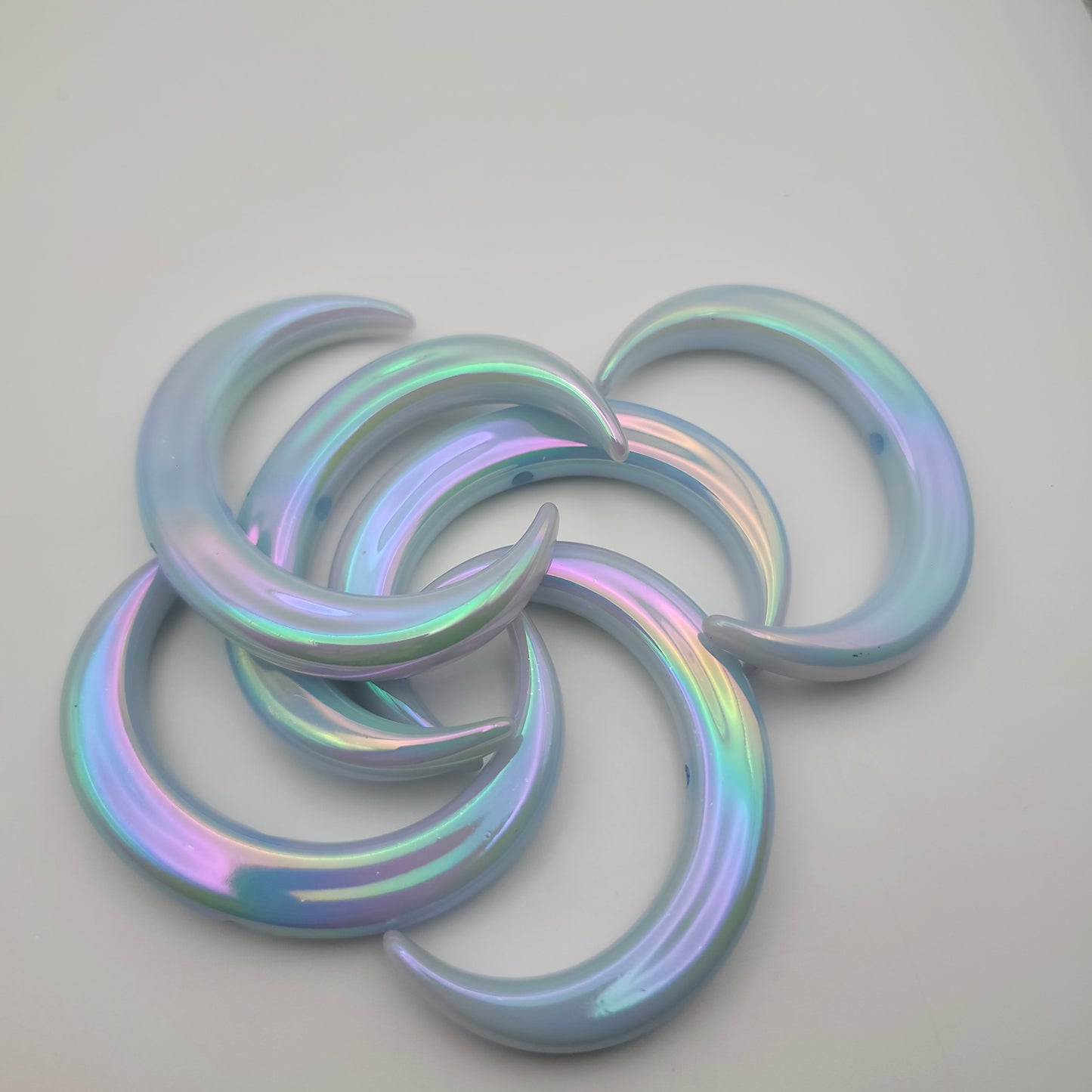 Acrylic iridescent moons