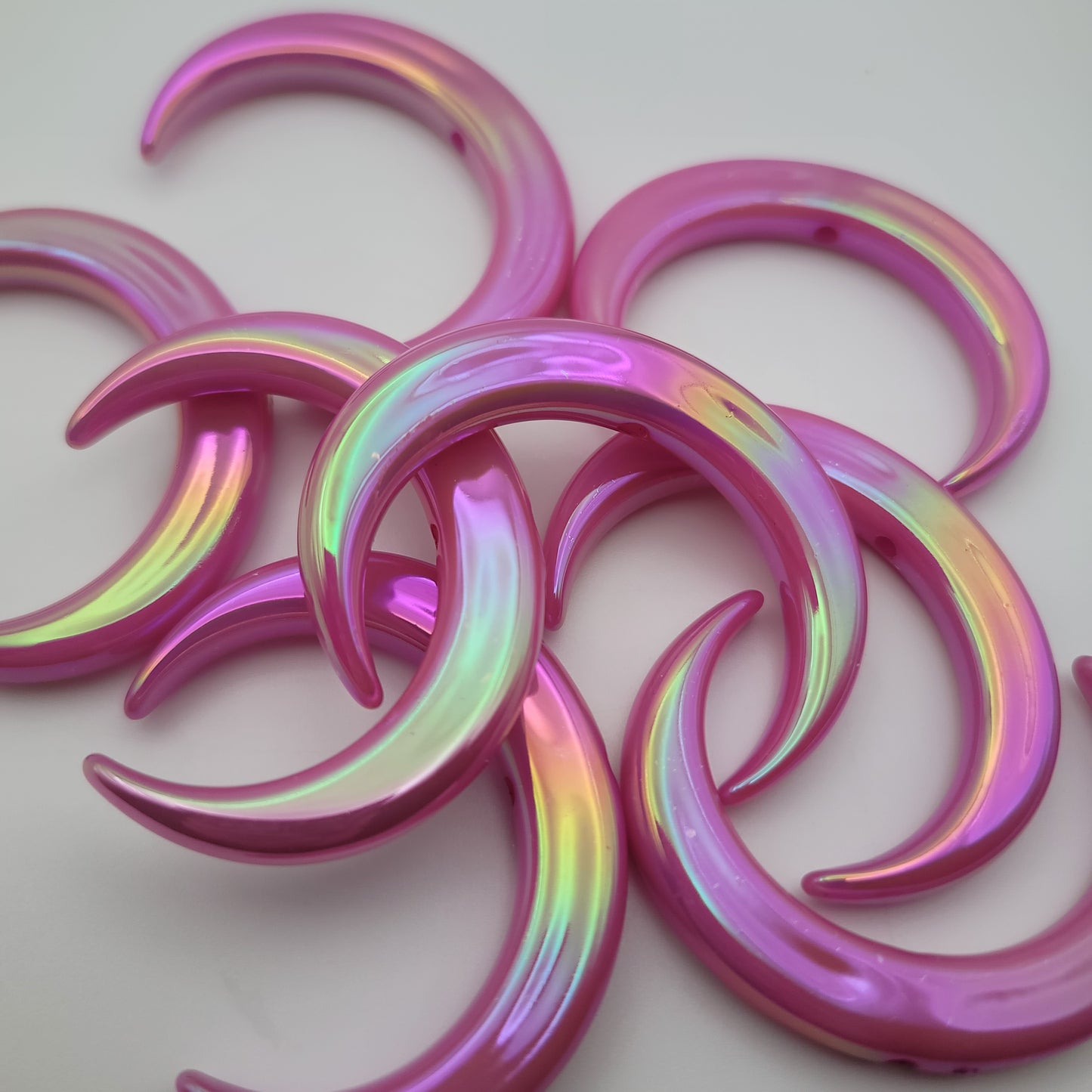 Acrylic iridescent moons