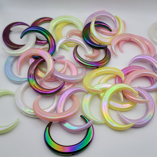 Acrylic iridescent moons