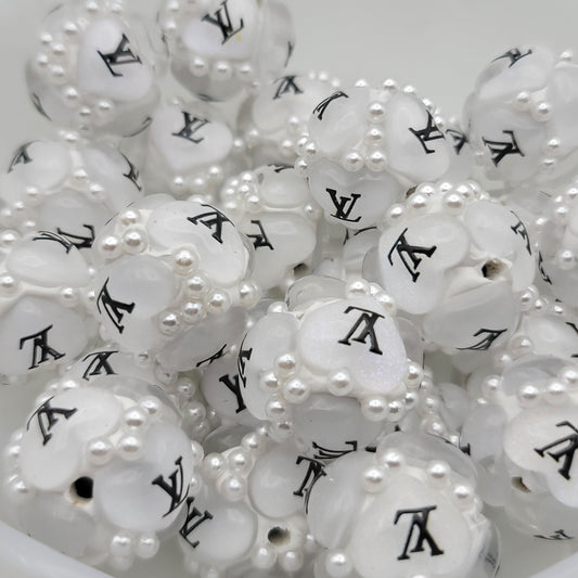 Black and white designer fancy bead