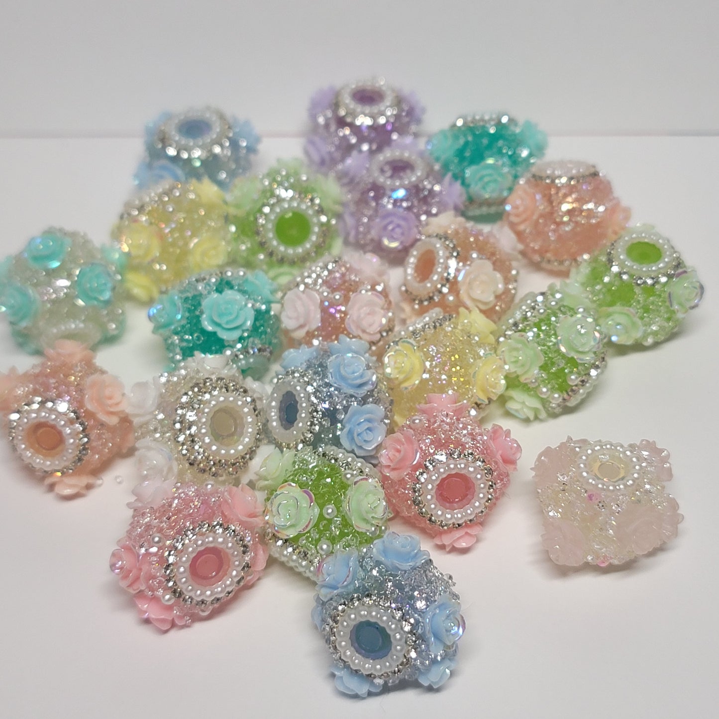 Fancy rose sugar beads,mix