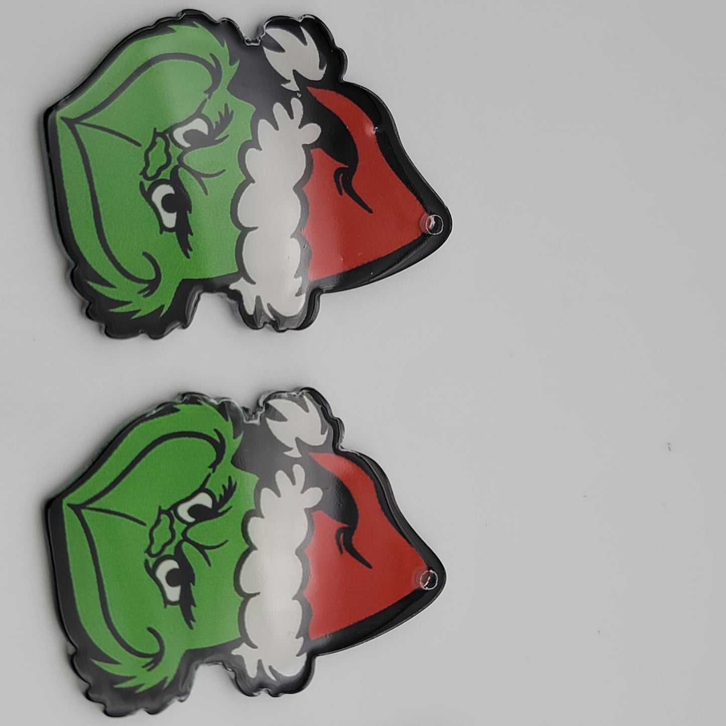 Mean green guy christmas pendant, acrylic