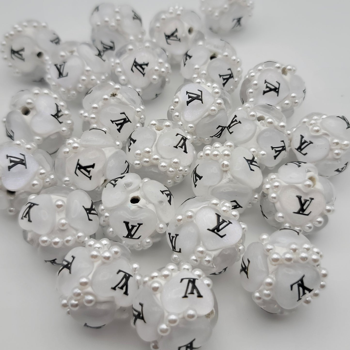 Black and white designer fancy bead