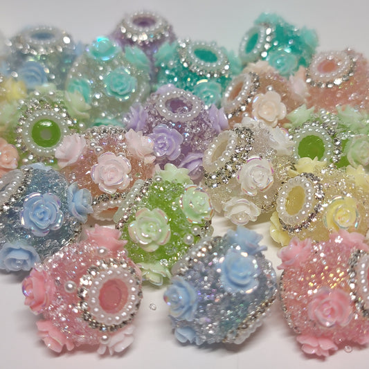 Fancy rose sugar beads,mix