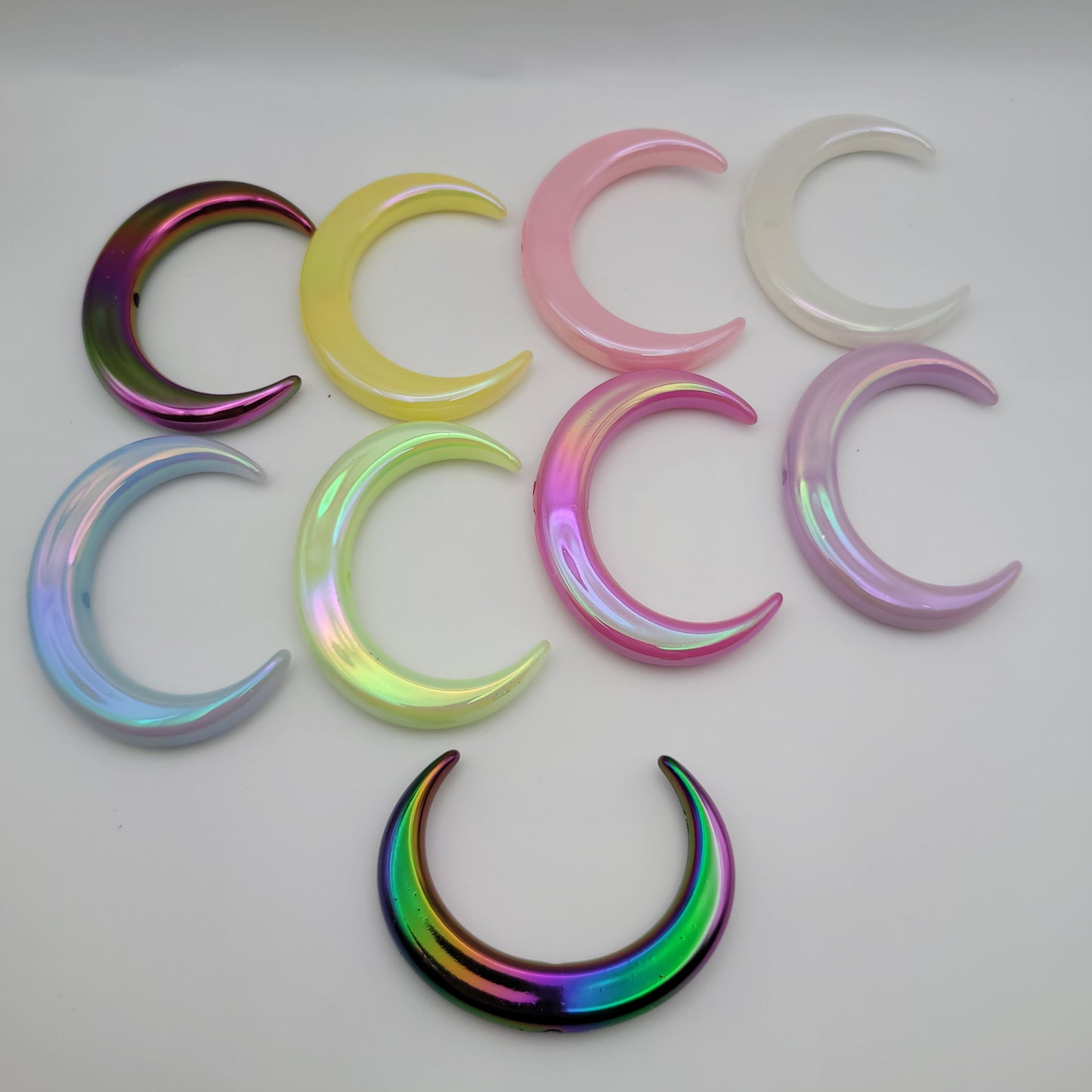 Acrylic iridescent moons