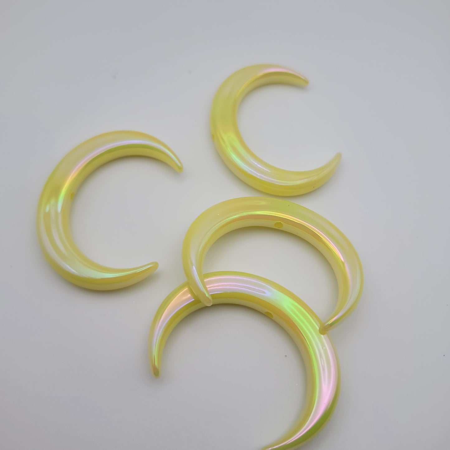 Acrylic iridescent moons